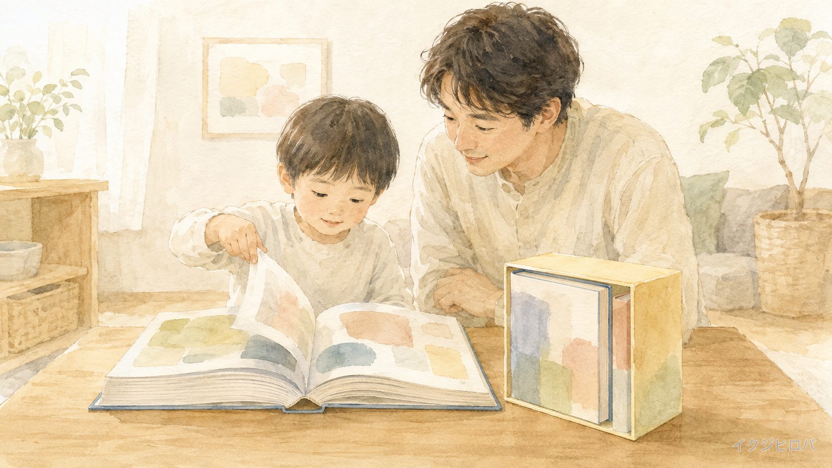 分厚い1冊の図鑑と、本冊＋別冊の2冊組を並べた様子
